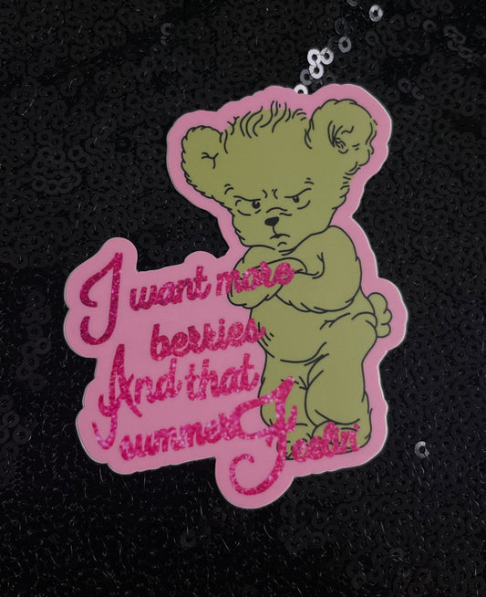 The Watermelon Grumpy Bear Sticker