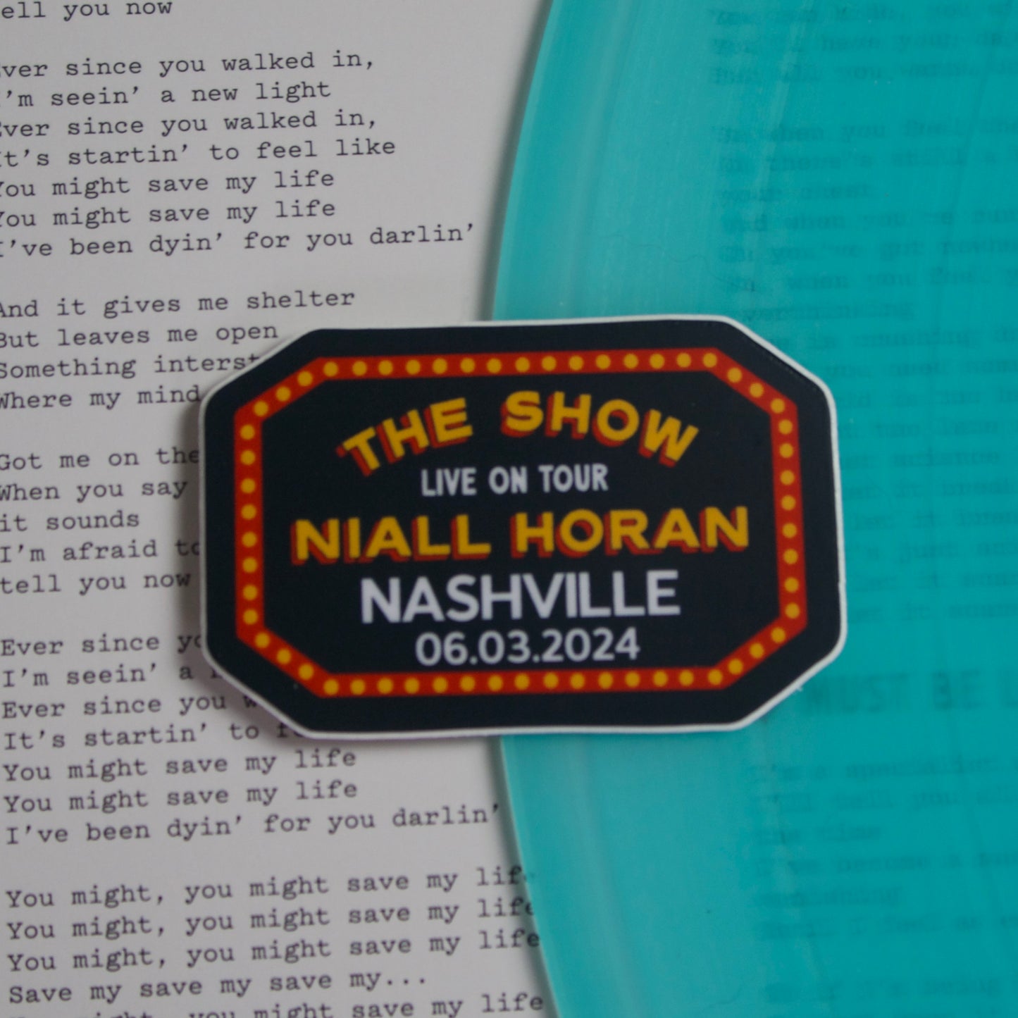 FREEBIE- The Show Nashville Passport Sticker (read description)