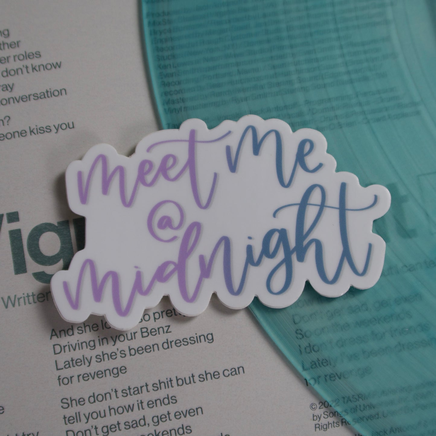 The Midnights Script Sticker