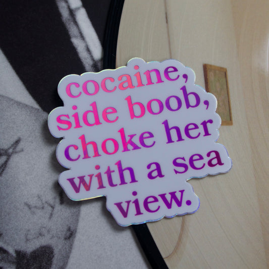 The Pink Sea View Holographic Sticker