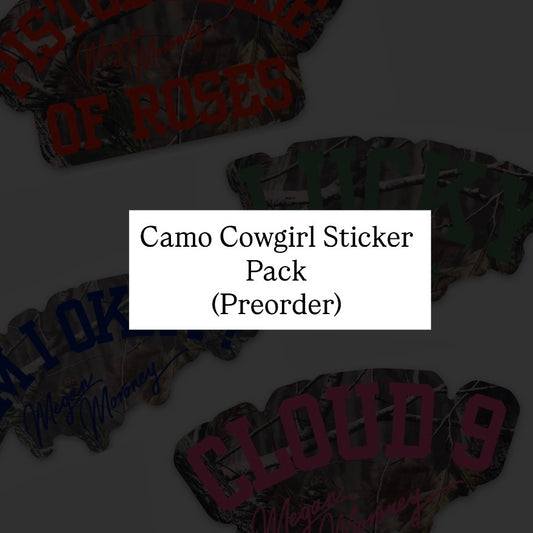 The Camo Cowgirl Sticker Pack