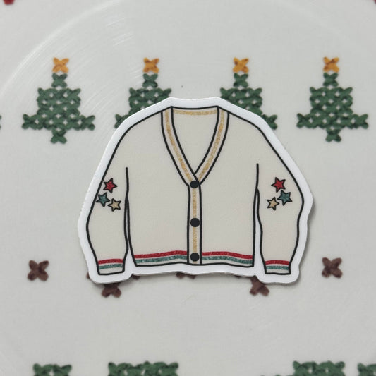 The Holiday Cardigan Sticker (TS)
