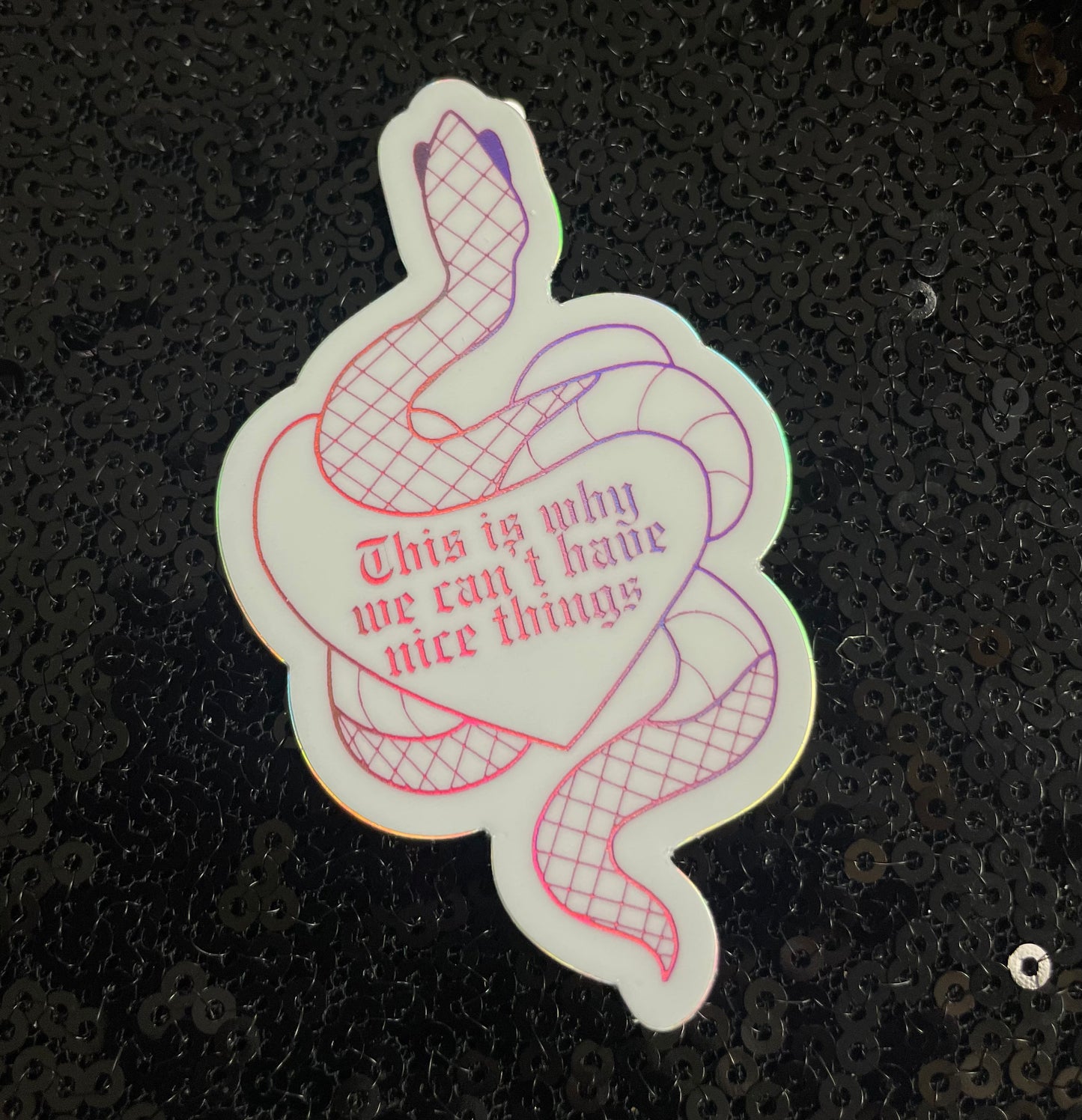 The “This Is Why We Can’t Have Nice Things” Holographic Sticker